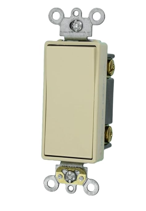 Leviton 15-Amp 120/277-Volt Decora Plus Rocker 3-Way AC Quiet Switch, 5693-2I, Ivory