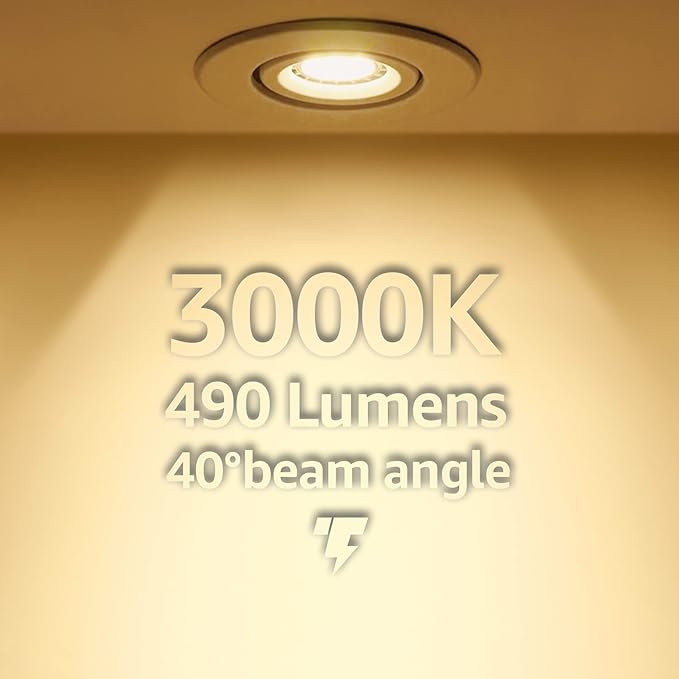 TORCHSTAR MR16 LED Bulb Dimmable, Aluminum, 12V 7W, GU5.3 Bi-Pin Base MR16 LED Spotlight, UL Listed, Spot Light Bulbs for Recessed Track Lighting, 3000K Warm White, Pack of 6