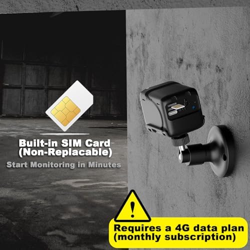 4G LTE Cellular Mini Security Camera, No Wi-Fi Magnetic Small Cam 2K Video