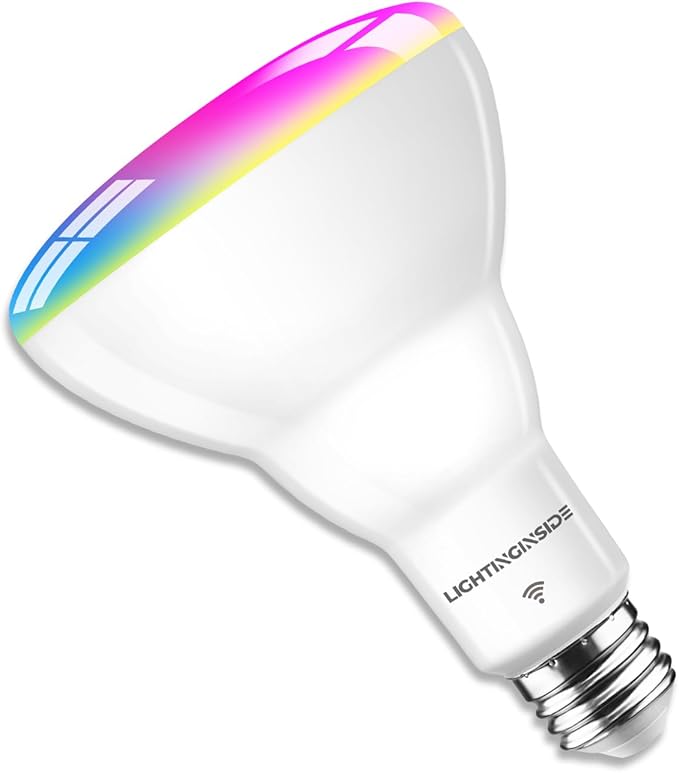 Lightinginside BR30 E26 Smart LED Bulbs 1100LM, Flood Light Bulb Compatible with Alexa/Google Assistant, 12W 75W Equivalent, 85+CRI, No Hub Required, 2.4GHz WiFi Only, ETL Listed, 1PC