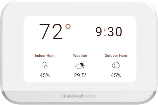 Honeywell Home X7S Smart Thermostat with Advanced Occupancy Sensing, Humidity Monitoring, and Customizable Touchscreen Display, White
