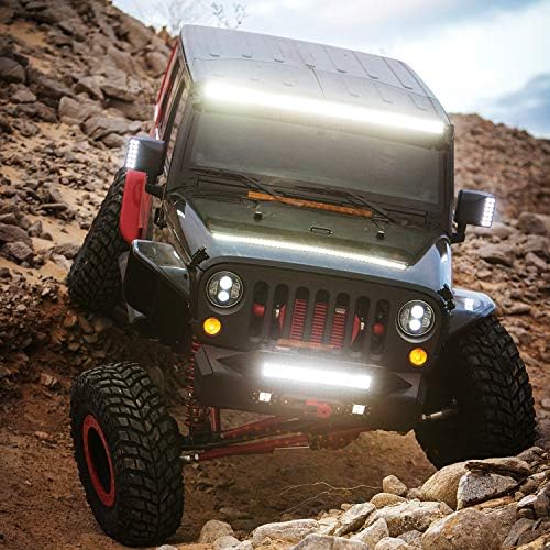 Nilight LED Light Bar 12 Inch 300W 4Pcs 4 Inch 60W Spot Flood Pods Off Road Driving Fog Work Lighting for Truck Tractor Pickup Boat SUV ATV UTV Car 4x4 Van Camper Motorcycle Dirt Bike Golf Cart