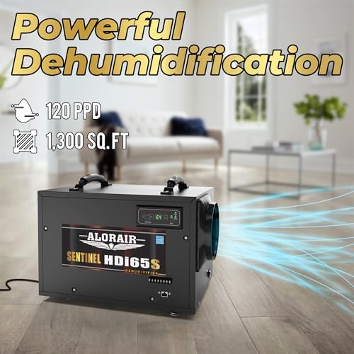 ALORAIR 120 Pints Energy Star Crawlspace Dehumidifier with Pump 1300 Sq.Ft.