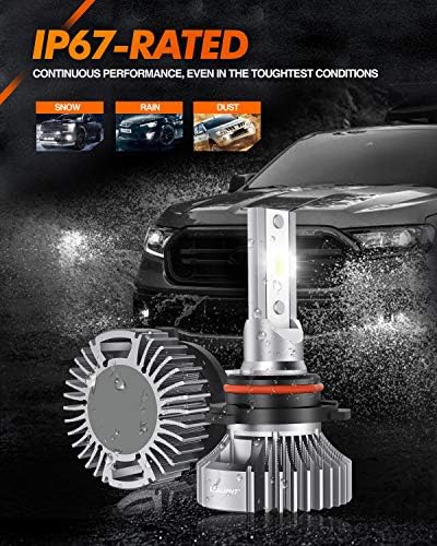 SEALIGHT 5201 5202 LED Fog Light Bulbs or DRL, 400% Super Brighter PS19W PS24W Fog Light Bulb for Car, 6000K Xenon White, 16 CSP Chips Fog Lights LED, Pack of 2
