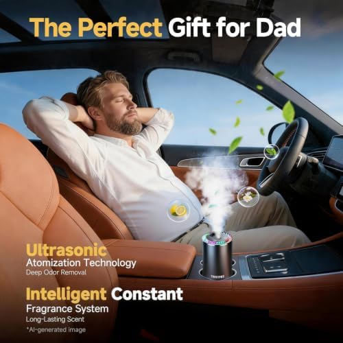 Smart Car Air Freshener & 150ml Car Diffuser Oil Refill(Lavender)
