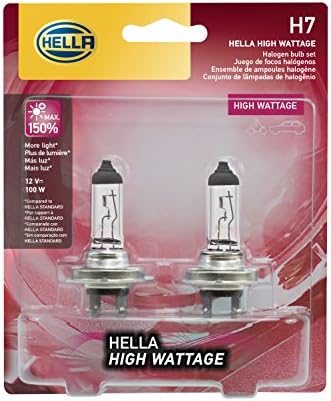 HELLA H7 100WTB High Wattage Bulbs, 12V, 2 Pack