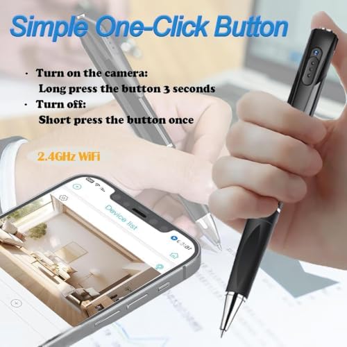 1080P WiFi Camera Pen, 32GB Card Included Portable Hidden Cam
