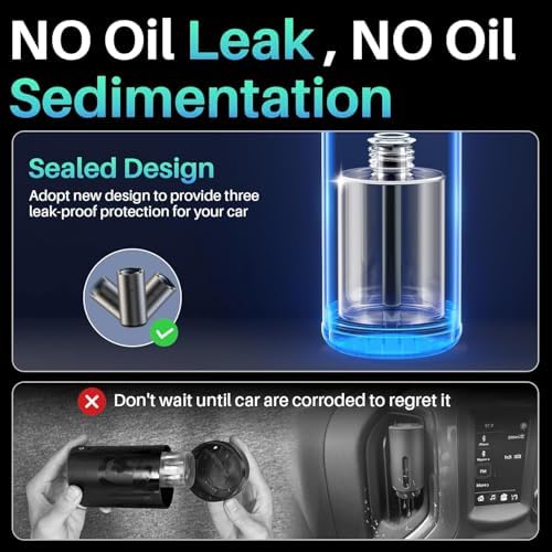 Smart Car Air Fresheners, Car Diffuser Air Freshener Long Lasting with 100 ML (3.5oz) Essential Oil, Aromatizante Para Carro with Five Modes, RGB Music Syncing Light, Auto On/Off