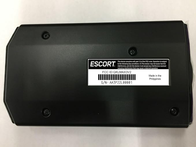 Escort MAX 3 Laser Radar Detector, Bluetooth Connectivity, Premium Range