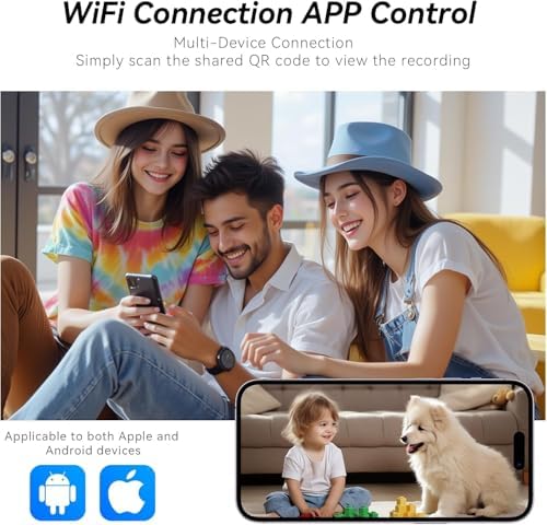 2K Mini Spy Camera WiFi Home Security Hidden Cam Wireless Battery Camera Bluetooth Camera Nanny Cam with Phone App Remote Monitor Video Recording Night Vision Motion Detection