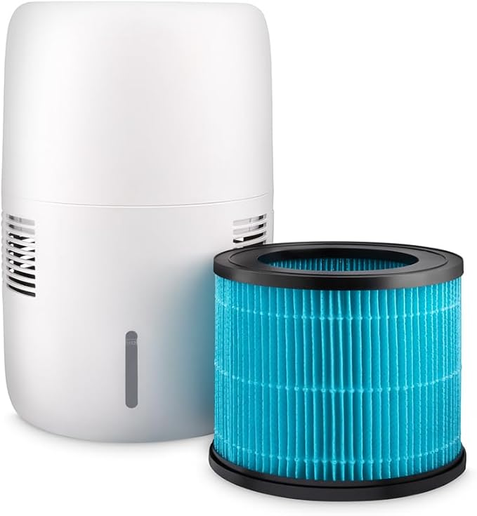 Smart Evaporative Humidifier with App Control & 3L Tank – Mist-Free, No White Dust – Quiet Operation for Better Sleep – Klarta Humea White
