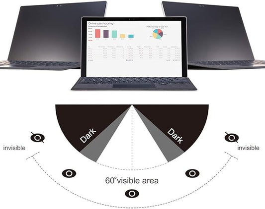 FILMEXT for Microsoft Surface Pro 7 Plus/7/6/5/4/3 Fully Removable Privacy Screen Protector Filter, Anti-Spy Anti-Glare Feature Makes (for Surface Pro 7+/7/6/5/4 Privacy Screen Protector)