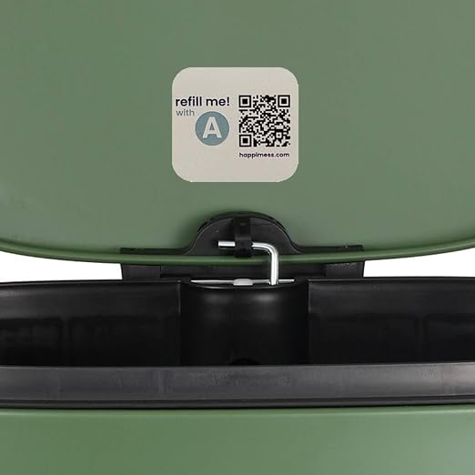 happimess Curtis 8 Gal Step Trash Can Soft Close 25", Pine Green