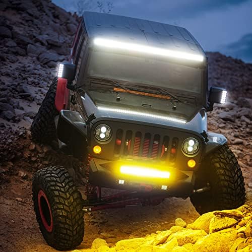 Nilight 12Inch Amber LED Light Bar 240W Triple Row Spot Flood Combo Led Off Road Lights for Truck Car ATV SUV Cabin Boat with 16AWG Wiring Harness Kit, 2 Years Warranty