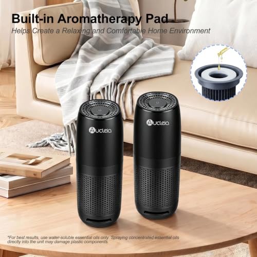 Aucleia 2 Pack Air Purifiers for Bedroom & Dorm Room, True H13 HEPA Filter