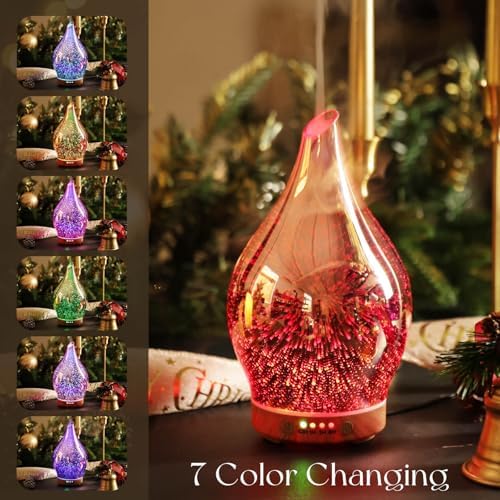 Porseme Essential Oil Diffuser 150ml Handmade Glass Diffuser 6H Runtime