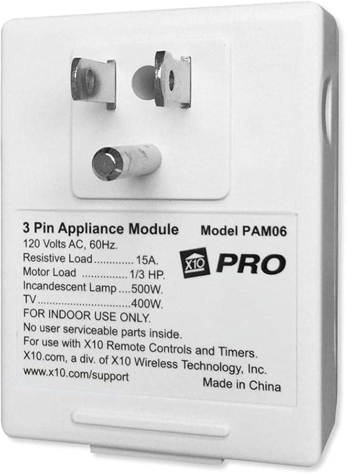 X10 PAM06 Appliance Module, 3-Prong with AGC