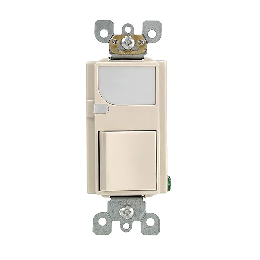 Leviton Light Almond 15-Amp 120V AC Combination Decora Switch with LED Guide Light, 6526-T