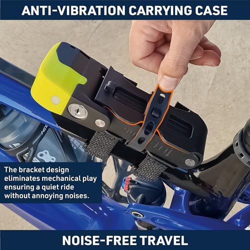 URBAN UR476Y Double Security Bike Lock | Smart Alarm, 120dB, LED Alert, Warning | Most Secure & Deterrent | Folding Locks Heavy Duty AntiTheft for Bicycle Electric Scooter, More Convenient Case, 90cm