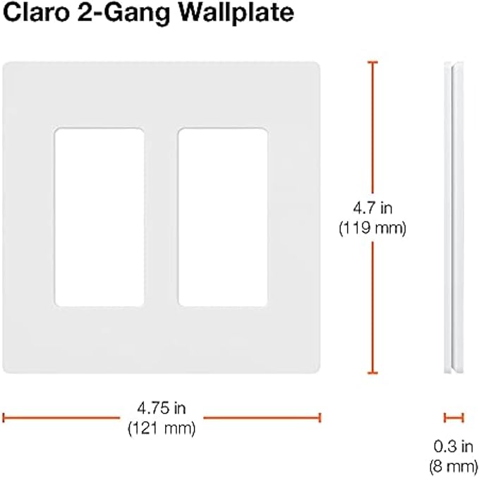 Lutron Claro 2 Gang Decorator/Rocker Wallplate, Satin, Taupe (1-Pack) | SC-2-TP