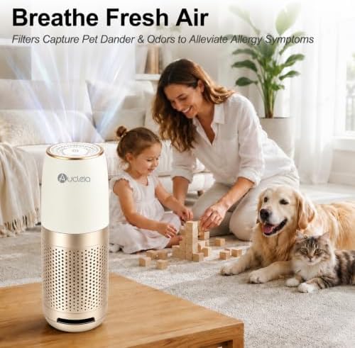 Aucleia 2 Pack Air Purifiers for Bedroom & Dorm Room, True H13 HEPA Filter