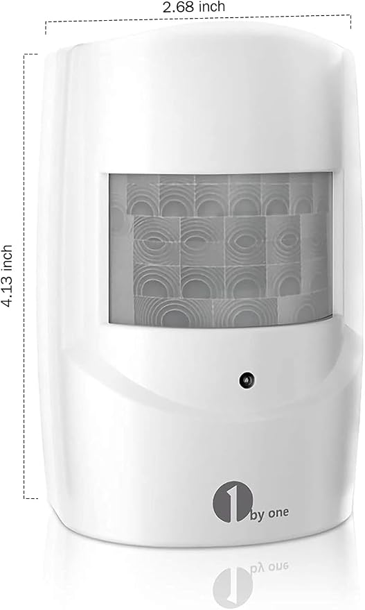 1byone Weatherproof Infrared Sensor, 24ft/8m Detect Range, Single | Wireless Motion Sensor Home Security System, Ideal for Indoor/Outdoor Property Protection