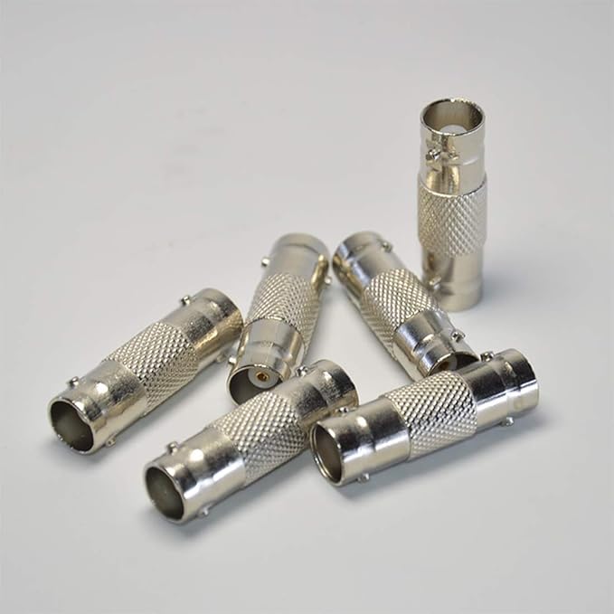 XFFCSEC10PCS BNC Female to Female and DC Male to Male Connector 5.5mm x 2.1mm 12V 5A Power Cable Jack Adapter,DC Power Jack Plug Adapter and BNC Connector for CCTV Home Security Surveillance.