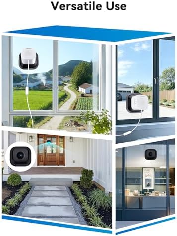Outinput 3MP 2K No Drill Window Camera for Home Security, 2.4G&5GHz Surveillance Camera with Adjustable View Angle Mount, AI Color Night Vision, Person and Motion Detection, 24/7 Recording, Anti-Glare