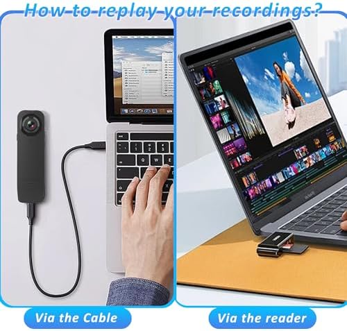 Mini Body Camera with Audio & Video Recording - Small POV Cam 1080P with 16G Card - Wearable Personal Portable Cameras Recorder DV - Night Version Camcorder for Security Work Records Guard Traveling