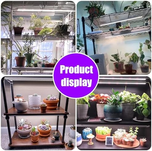 LED Grow Light Strips for Indoor Plants, 16‘’ Full Spectrum 240 LEDs with 4 Install Methods, 6/12/16H Timer, 10 Dimmable Levels, 3 Switch Modes for Seedling Succulent Sunlike Strip (2 Head 2 Pack)