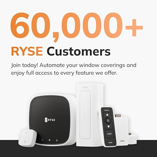 RYSE SmartBridge Hub for Smart Blinds & Curtains | for RYSE SmartShade & SmartCurtain | Compatible with Alexa, Google Home & Apple HomeKit | Remote Control, Groups, Routines | Up to 20 Devices
