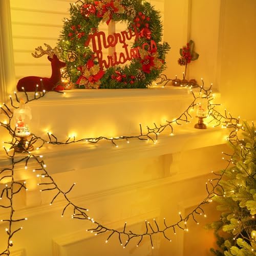 BHCLIGHT 75FT 1500LED Cluster Christmas Lights with Remote, Warm White