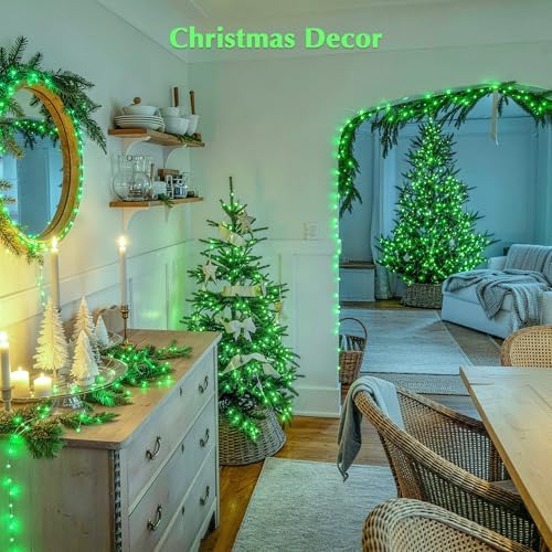 JMEXSUSS 100 LED Green Halloween Fairy Lights Plug in with Remote