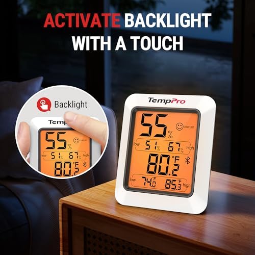 TempPro TempAir Bluetooth Hygrometer Thermometer for Greenhouse Up to 260ft