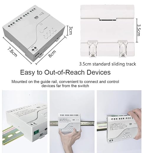 Smart Home Dry Contact Zigbee Relay Switch, 220V 4CH | Remote Control for Light sprinker Garage Door, Works with Amazon Alexa Google Home, Tuya Zigbee Hub Needed