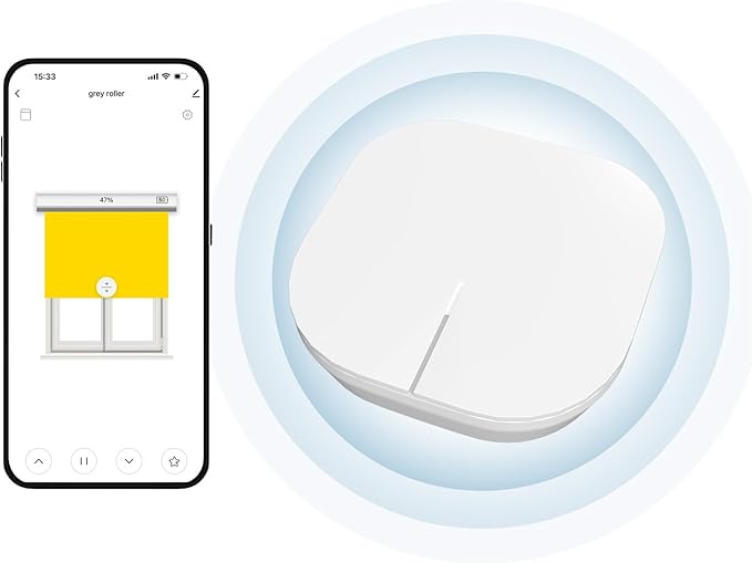 CINONEKO Smart Bridge/Hub Compatible with Alexa/Google 2.4GHz Use with Tuya APP (Only Compatible with No-Drill No-Tools Motorized Roller Blinds)