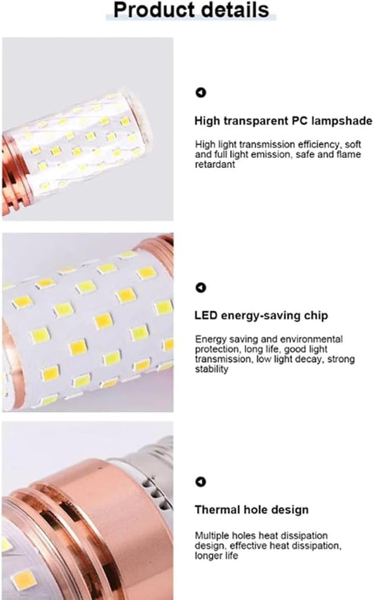 Corn Bulb E27 LED 10Pcs 16W Replacement for Lamps Small -in Smart Three-Color Light