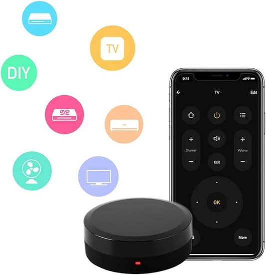 IR Control Hub, Universal Smart Electric Infrared Gateway Support APP Remote Control, Home Automation Smart Sensor Compatible with Assistant