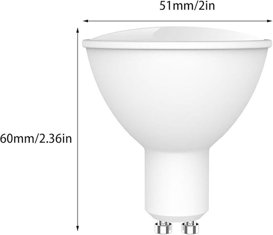 5 Pack WiFi Smart Bulb RGB W C LED 5W GU10 Dimmable Light with APP Remote Control Support for Alexa and Voice Assistant