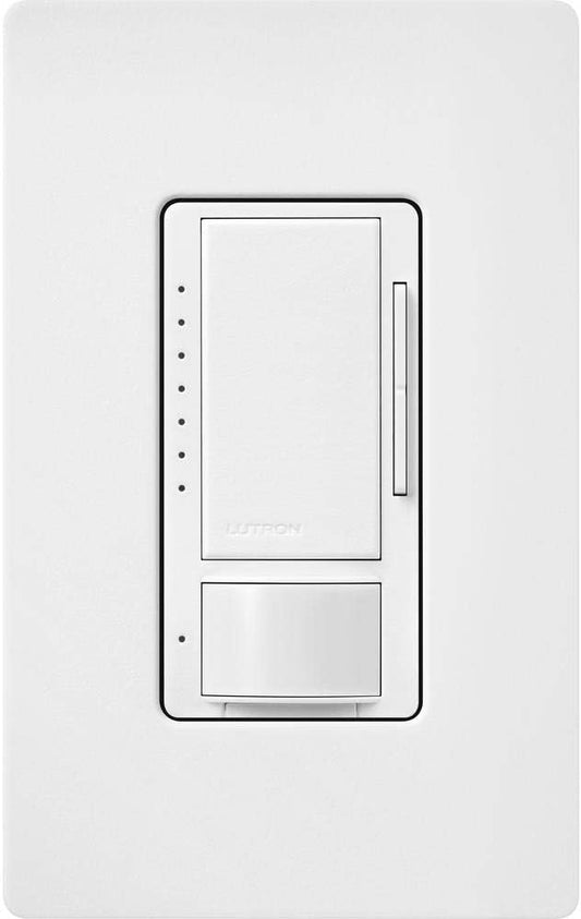 Lutron Maestro LED+ Motion Sensor/Dimmer Switch | 150W LED | Single Pole/Multi-Location | MSCL-OP153M-SW | Snow (Pack of 2)