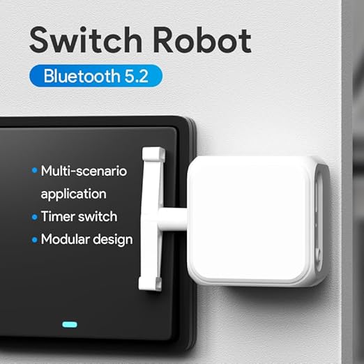 Bluetooth Switch Fingerbot 3nd Generation, Smart Button Pusher,Automatic Light Switch, Timer and APP Control, Add Tuya Bluetooth Hub Make it Compatible with Alexa.