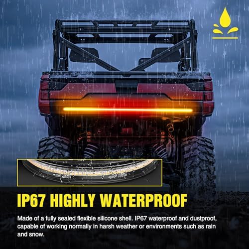 Nilight 30" UTV Tailgate Light Strip Running Brake Turn Signal Light