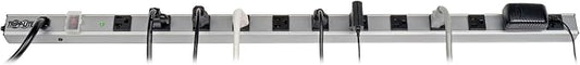 Tripp Lite 12 Outlet Surge Protector Power Strip, 15ft Long Cord, Metal, (SS361220) Black/Gray