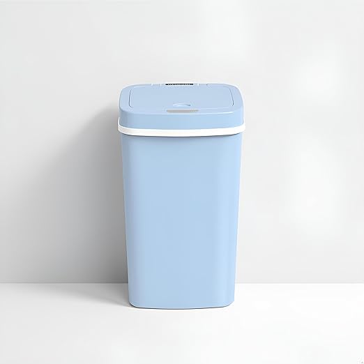 15L Smart Diaper Pail with Motion Sensor Lid | Touchless Hands-Free Baby Diaper Trash Can | Double Locking Seal | Slim Space-Saving Design | Quiet & Durable (Baby Blue)