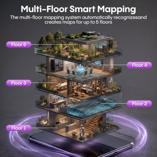 Bagotte Robot Vacuum and Mop Combo,6000Pa Robotic Vacuum Cleaner with LiDAR Navigation,Self-Emptying Station for 90 Days Hands-Free,Wi-Fi/App/Voice Control,for Carpets&Hard Floors