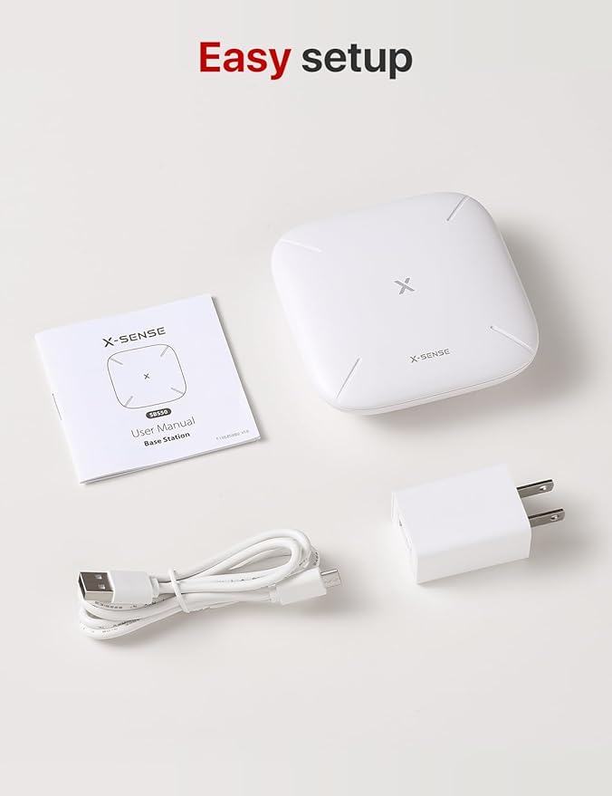 X-Sense Smart Home Base Station, 2.4 GHz Wi-Fi Required, Enhance Your Home Safety Network with Up to 50 Devices, Model SBS50