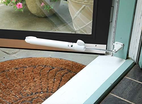 Touch 'n Hold Smooth Door Closer - Single Kit (Sandstone) - Standard-Duty Door Closer with Touch-Button Hold Open Feature & Smooth Closing Motion – for (Medium & Lightweight) Storm, Screen Doors.