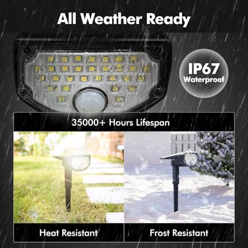 AloftSun Solar Motion Sensor Outdoor Lights,Solar Lights Outdoor Waterproof