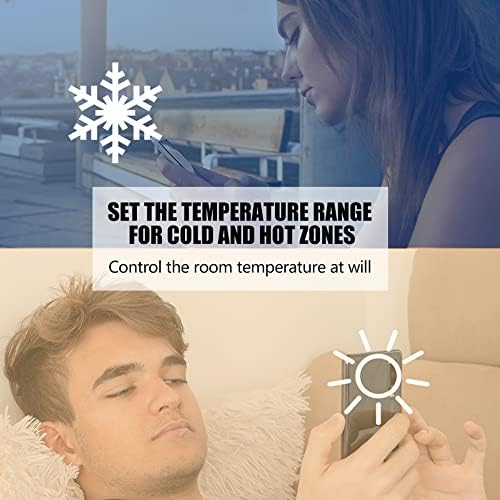 Smart Thermostats, Heat Pump Room Thermostat, 4.8 Inch Temperature Controller Color LCD Screen Programmable Thermostat for House, Fit for for for Home Office Hotel (Black)