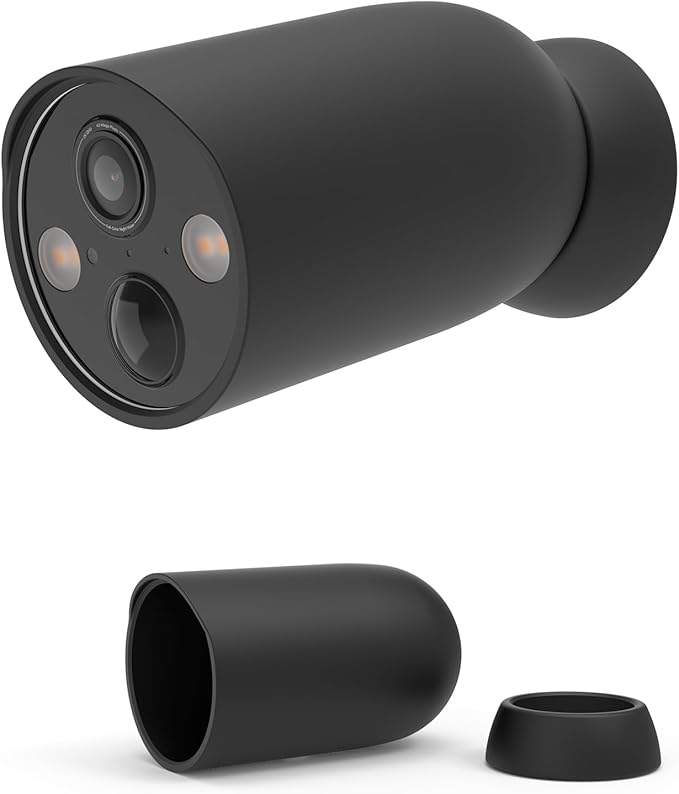 Protective Silicone Skin Cover for TP-Link Tapo MagCam 2024 PCMag(Tapo C425) and Tapo SolarCam 2K Security Cameras (2pack,Black)